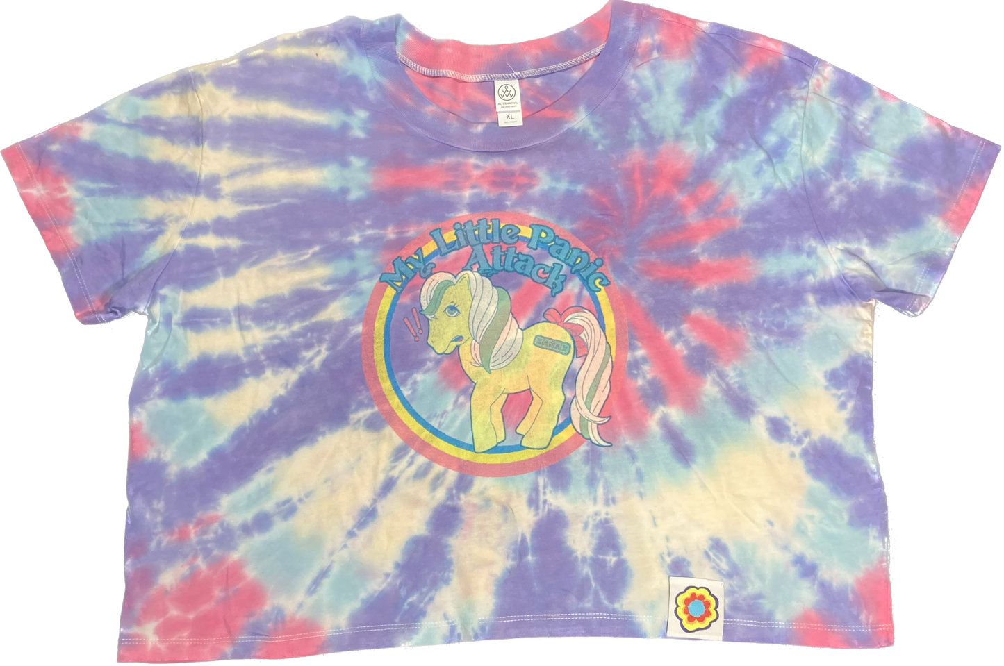 My Little Panic Attack Tie Dyed Crop Top