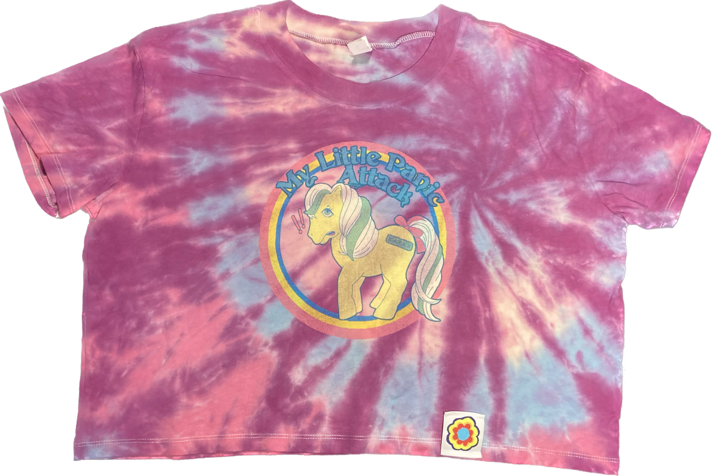 My Little Panic Attack Tie Dyed Crop Top