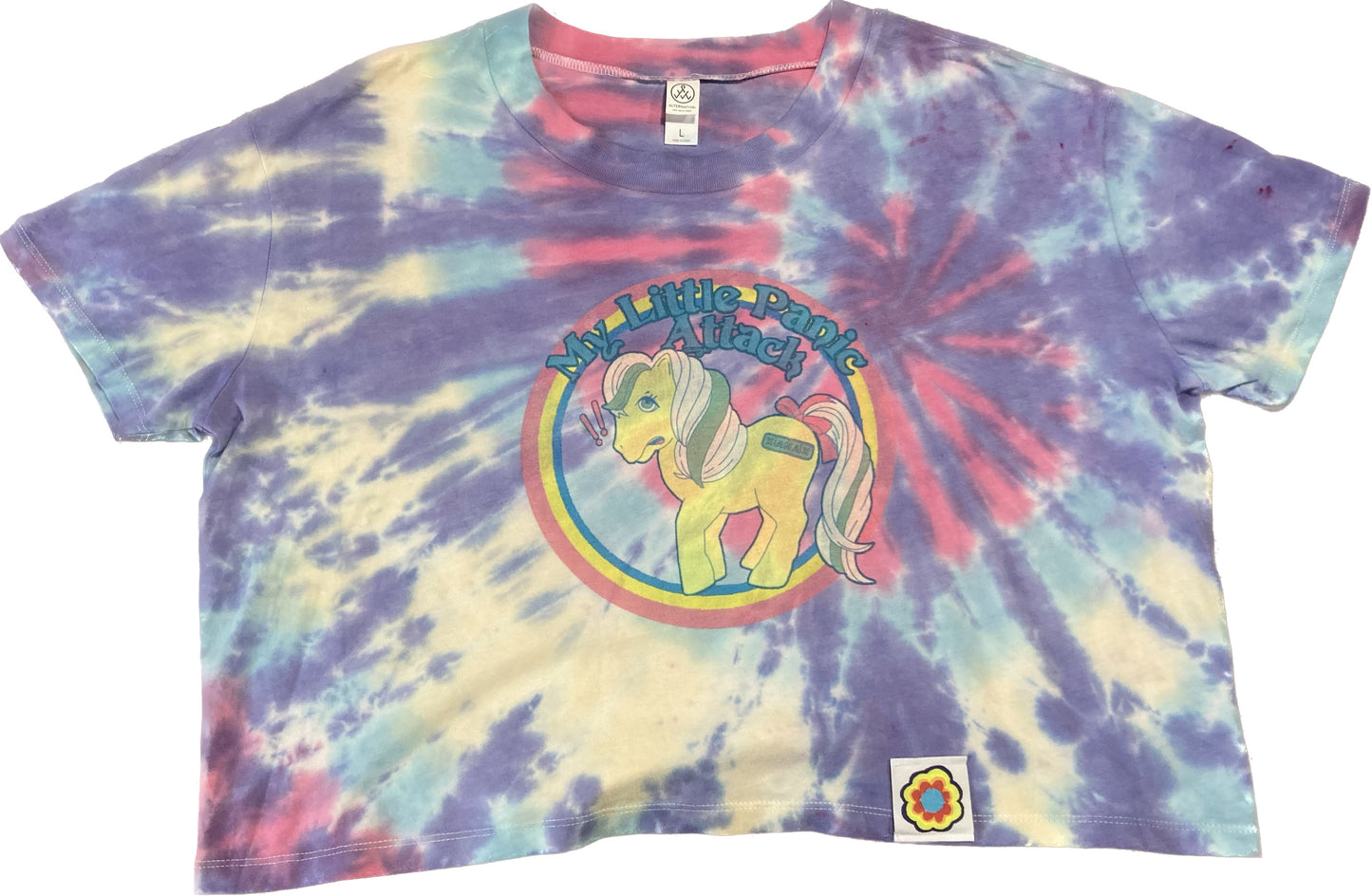 My Little Panic Attack Tie Dyed Crop Top