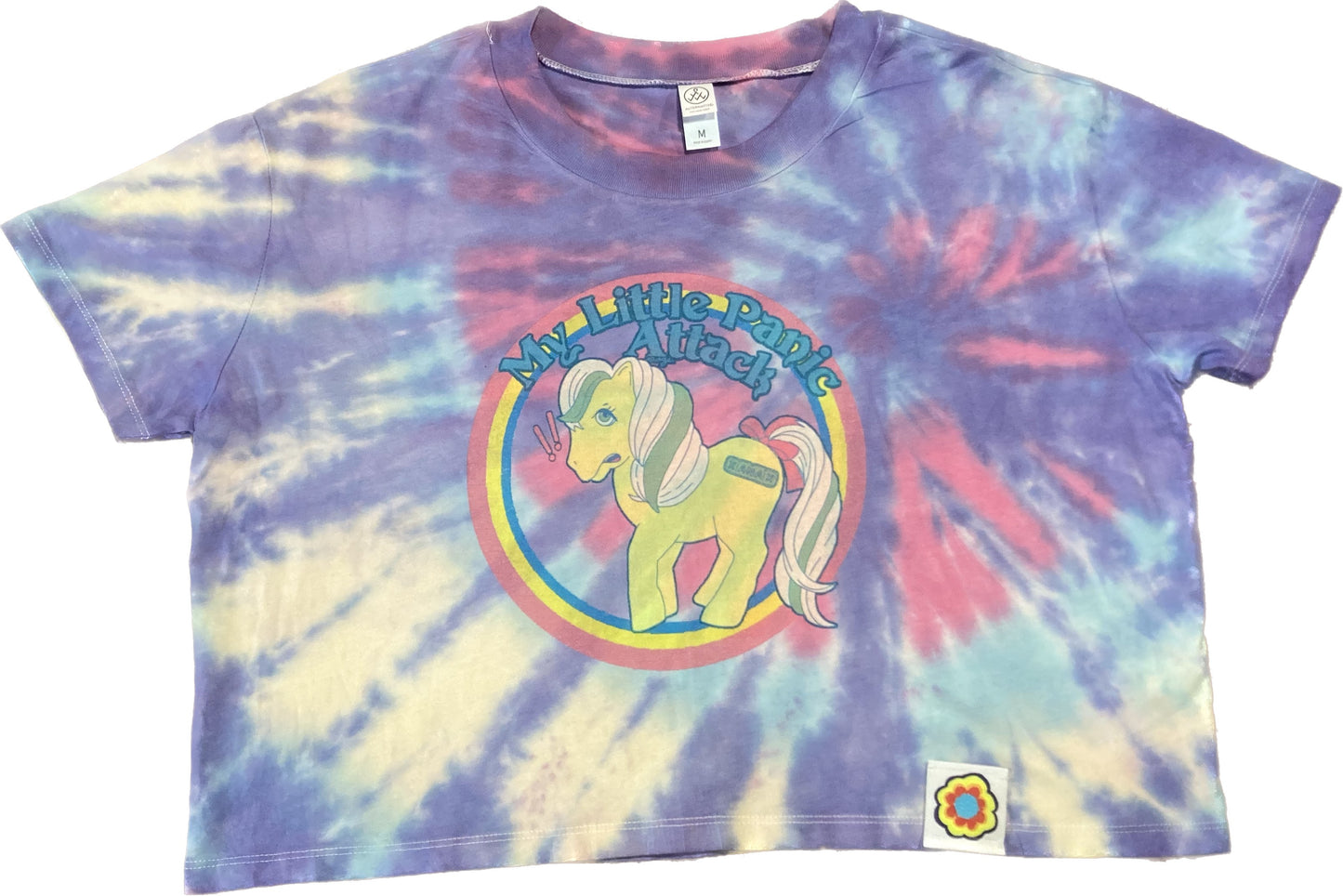 My Little Panic Attack Tie Dyed Crop Top